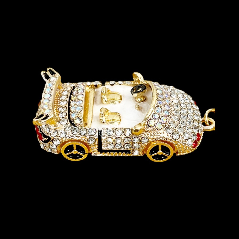 Luxury Bling Car Keychain | Rhinestone Crystal Key Ring - Picture 2 of 14